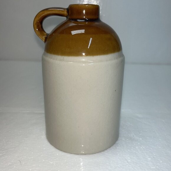 Vintage Stoneware Snake Bite‎ Medicine Jug 6" Brown & Beige - Picture 5 of 6